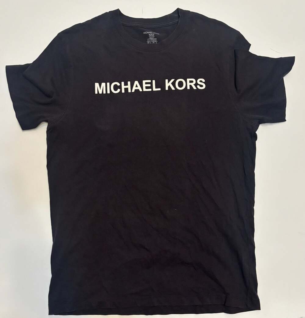 Michael Kors Logo Cotton T-Shirt Black Size M